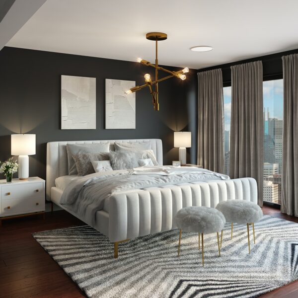 gray bedroom